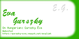 eva gurszky business card