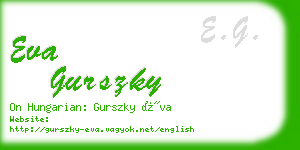 eva gurszky business card